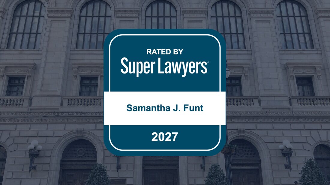Rated by Super Lawyers 2027 badge for Samantha J. Funt